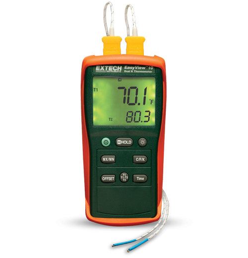 Extech EA10 EasyView Dual Input Thermometers