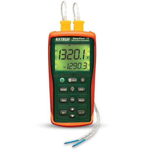 Extech EA15-NIST EasyView Dual Input Temperature Datalogger