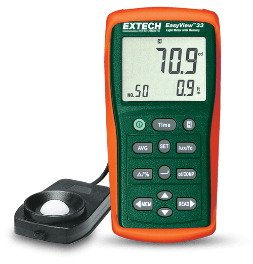 Extech EA33-NIST EasyView Light Meter with Memory