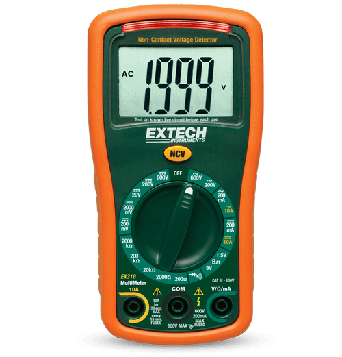 Extech EX310 9 Function Mini MultiMeter + Non-Contact Voltage Detector