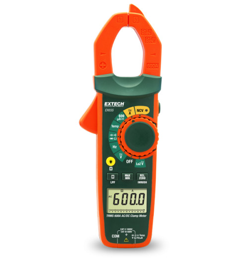 Extech EX655 600A True RMS AC/DC Clamp Meter + NCV