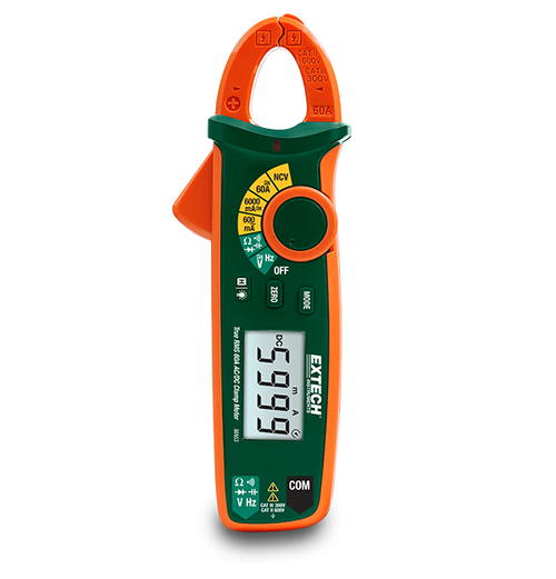 Extech MA63 60A True RMS AC/DC Clamp Meter + NCV