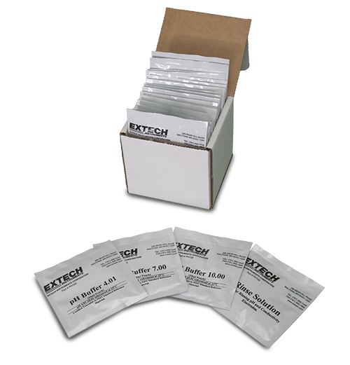 Extech PH103 Tripak Buffer Pouches (4, 7 and 10pH plus rinse solution)