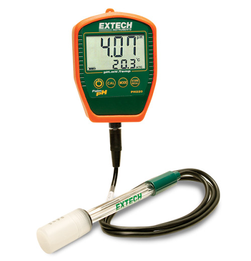 Extech PH220-C Waterproof Palm pH Meter with Temperature