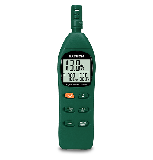 Extech RH300-NIST Humidity, Wet bulb, Dew Point, Air Temperature plus External Probe Temperature measurements
