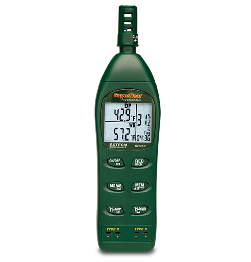 Extech RH350-NIST Dual Input Hygro-Thermometer Psychrometer