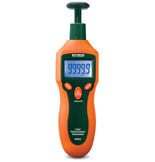 Extech RPM33-NIST Combination Contact/Laser Photo Tachometer