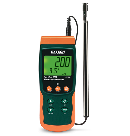 Extech SDL350-NIST Hot Wire CFM Thermo-Anemometer/Datalogger