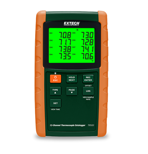 Extech TM500-NIST 12-Channel Datalogging Thermometer