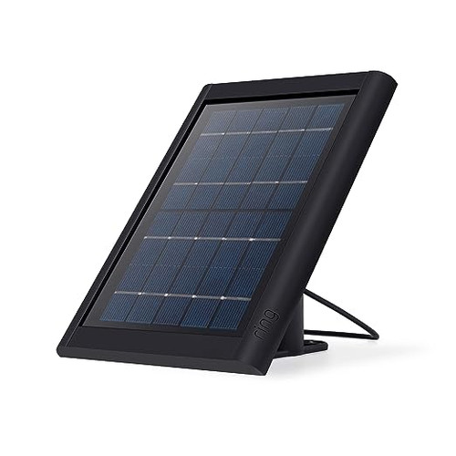 Ring Super Solar Panel, 5W, Barrel Plug Connector - for Spotlight Cam Battery and Stick Up Cam Battery - Black