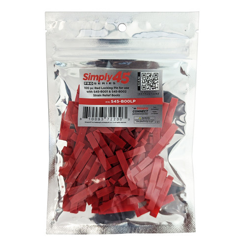 Simply45 S45-B00LP ProSeries RED Locking Pin, 100 Pack