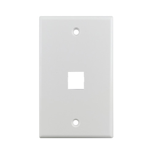 Simply45 S45-3201W-25 1-Port White Keystone Wall Plate, 25 Pack