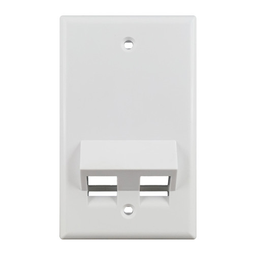 Simply45 S45-3202AW 2-Port White Angled Keystone Wall Plate