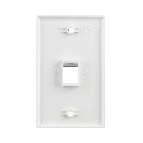 Simply45 S45-3204W-25 4-Port White Keystone Wall Plate, 25 Pack