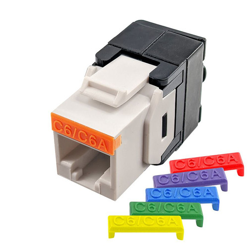 Simply45 S45-3600W White Cat6/6A UTP 180 Degree Keystone Jack