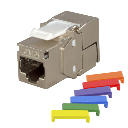 Simply45 S45-3750-25 10G Rated 180 Degree Shielded Keystone Jack, 25 Pack