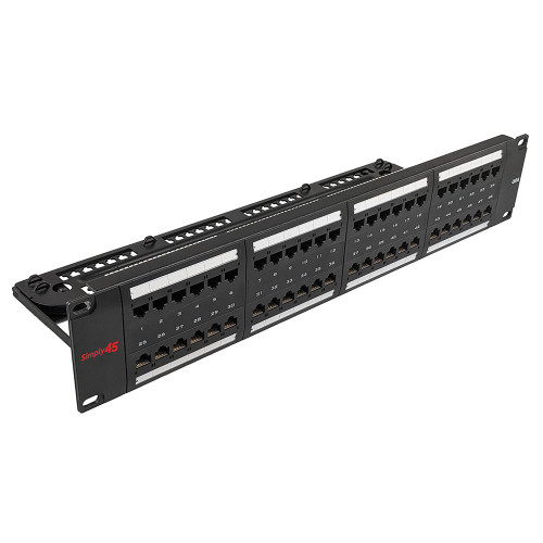 Simply45 S45-2648 48 Port Loaded Cat6 UTP Patch Panel