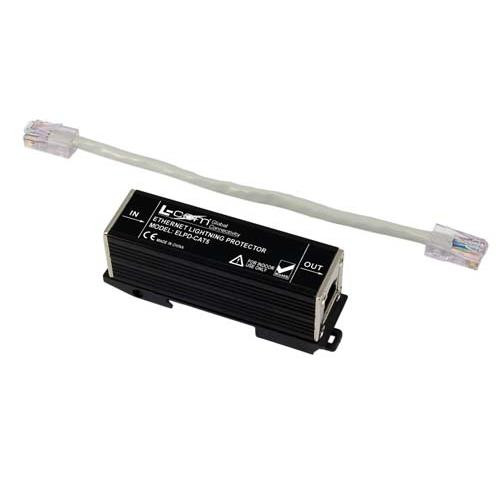 L-Com ELPD-CAT5 Economy DIN Mount In-Line 10/100 Base-T CAT5 Lightning Surge Protector
