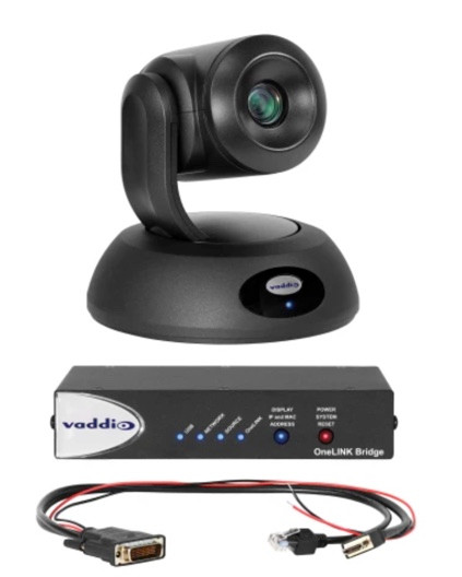 Vaddio 999-96450-500 RoboSHOT 12E HDBT OneLINK Bridge System for Polycom Codecs