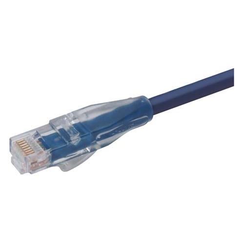 L-Com TRD815BL-5M Category 5e Shielded Right Angle RJ45 Ethernet Patch Cords - RA (Right) to Straight - Blue