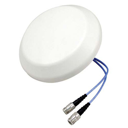 L-Com HG72706DPCUPR-NF 698-960/1710-2700 MHz Low PIM Rated 2x2 MIMO Ceiling Mount DAS Antenna - N-Female