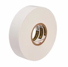 3M White Scotch Vinyl Color Coding Electrical Tape