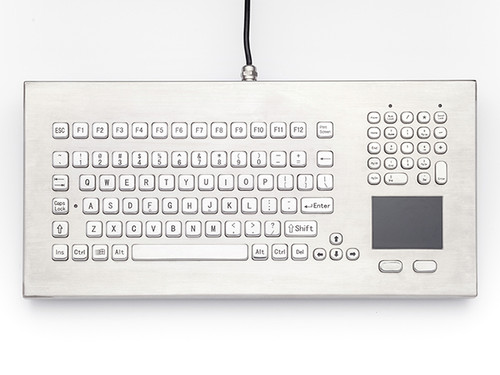 iKey DT-102-SS-PS2 Stainless Steel Keyboard with Touchpad