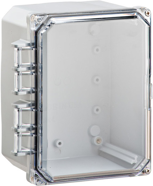 Integra H8064HC 8" x 6" x 4" Traditional High Impact Polycarbonate Hinged Enclosure