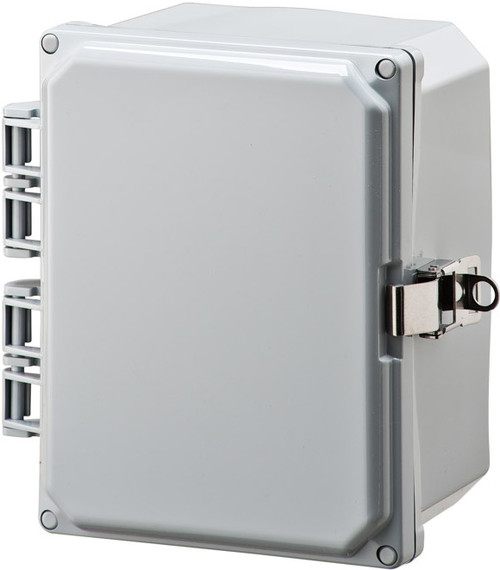 Integra H8064HLL 8" x 6" x 4" Traditional High Impact Polycarbonate Hinged Enclosure