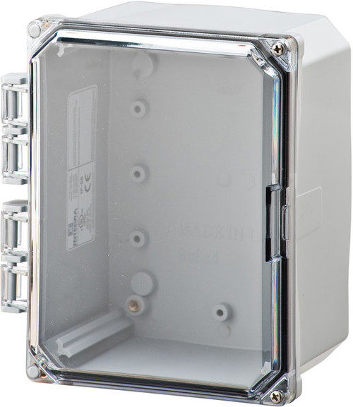 Integra H8064HCF-6P 8" x 6" x 4" Traditional High Impact Polycarbonate Hinged Enclosure