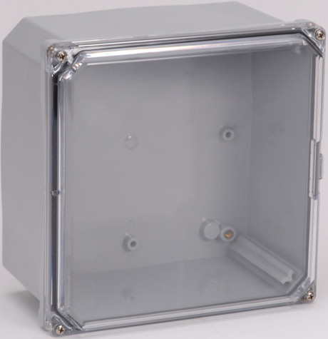 Integra H8084SCF 8" x 8" x 4" Traditional High Impact Polycarbonate Hinged Enclosure