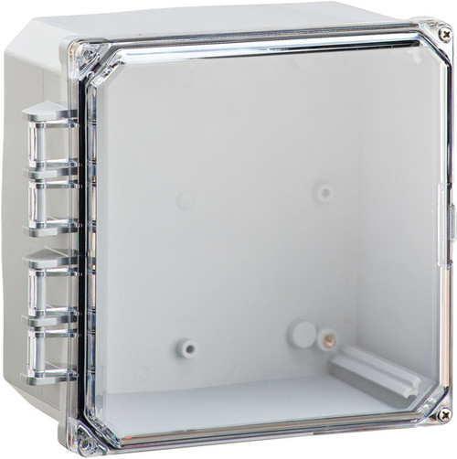 Integra H8084HCF 8" x 8" x 4" Traditional High Impact Polycarbonate Hinged Enclosure