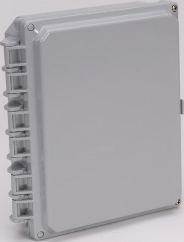 Integra H10082HF 10" x 8" x 2" Traditional High Impact Polycarbonate Hinged Enclosure