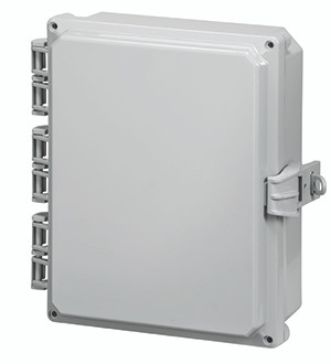 Integra H10082HFNL 10" x 8" x 2" Traditional High Impact Polycarbonate Hinged Enclosure