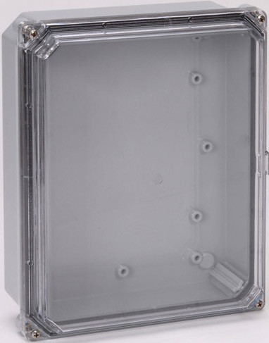 Integra H10084SC 10" x 8" x 4" Traditional High Impact Polycarbonate Hinged Enclosure