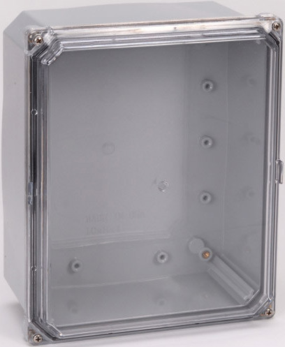 Integra H10084SCF 10" x 8" x 4" Traditional High Impact Polycarbonate Hinged Enclosure