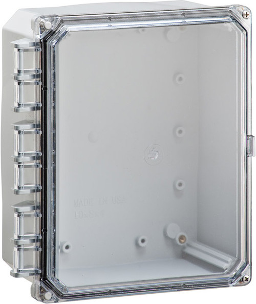Integra H10084HC 10" x 8" x 4" Traditional High Impact Polycarbonate Hinged Enclosure