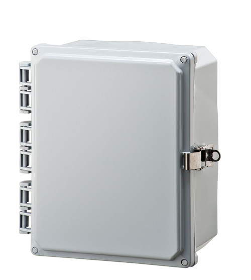 Integra H10084HLL 10" x 8" x 4" Traditional High Impact Polycarbonate Hinged Enclosure