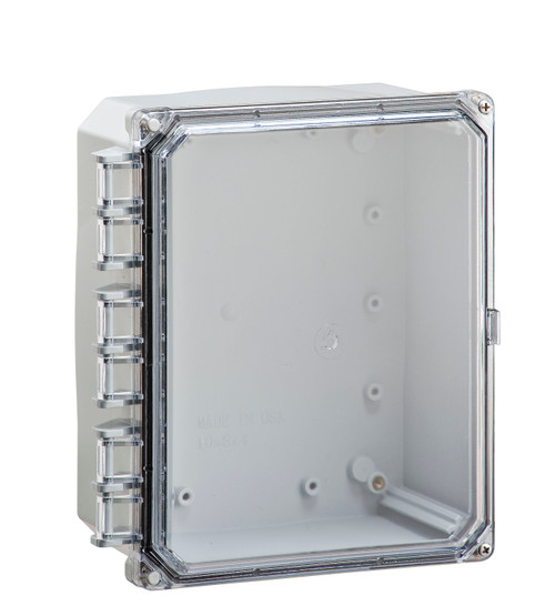 Integra H10086HC 10" x 8" x 6" Traditional High Impact Polycarbonate Hinged Enclosure