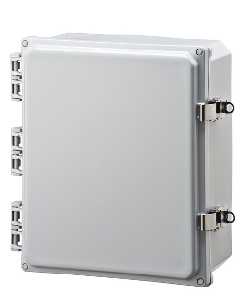 Integra H12104HLL 12" x 10" x 4" Traditional High Impact Polycarbonate Hinged Enclosure
