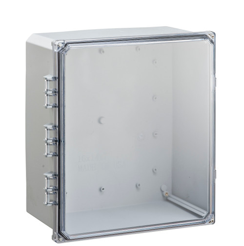 Integra H161407HC 16" x 14" x 7" Traditional High Impact Polycarbonate Hinged Enclosure