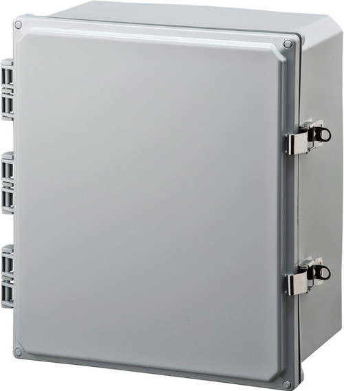 Integra H161407HFLL 16" x 14" x 7" Traditional High Impact Polycarbonate Hinged Enclosure