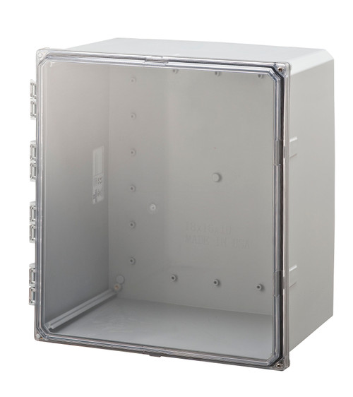 Integra H181610HC 18" x 16" x 10" Traditional High Impact Polycarbonate Hinged Enclosure