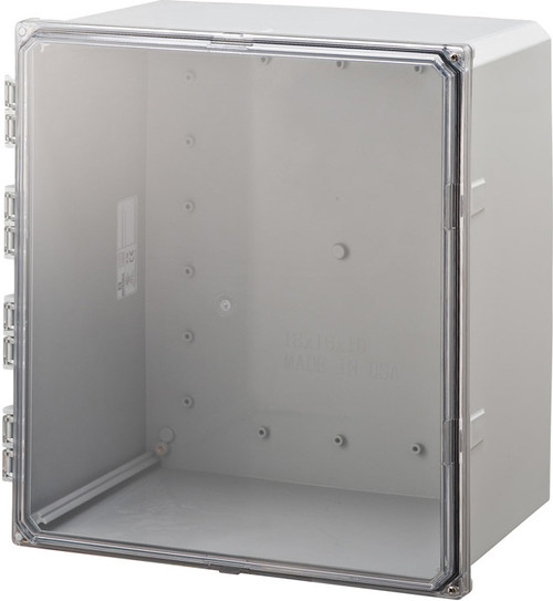 Integra H181610HC-6P 18" x 16" x 10" Traditional High Impact Polycarbonate Hinged Enclosure
