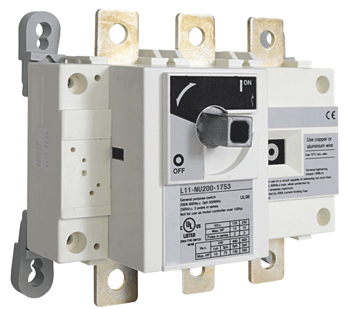 Sprecher & Schuh L11-NU400-1753 400A UL/CSA Non-Fused Disconnect Switch