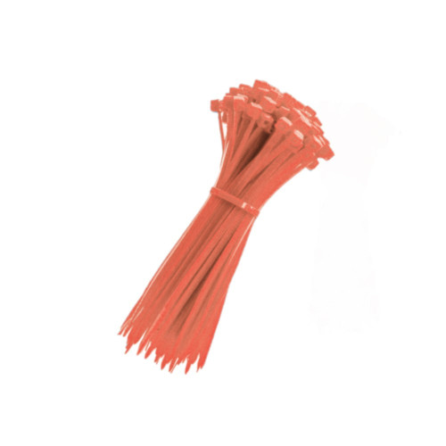 Kable Kontrol CT261CL-ORANGE 8" Orange Nylon Cable Ties, 100 Pack