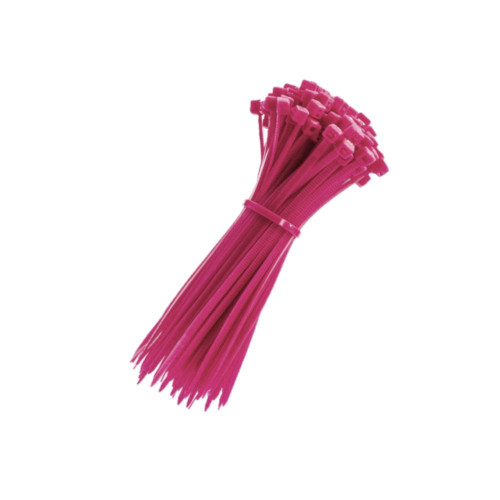 Kable Kontrol CT508FL-PK-100 8" Standard Fluorescent Pink Cable Ties, 100 Pack