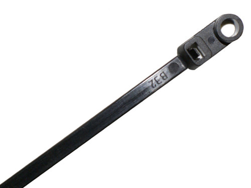Kable Kontrol MHT5-40-BLACK 5" Black Mounting Hole Cable Ties, 100 Pack