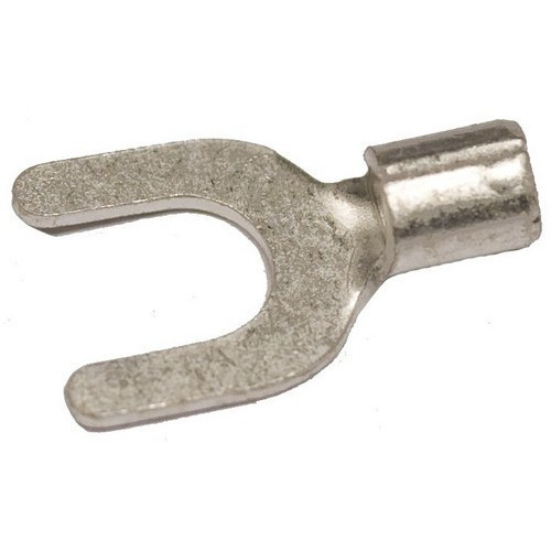 Morris 11534 12-10 Wire #8 Stud Non-Insulated Fork Terminal, 100 Pack