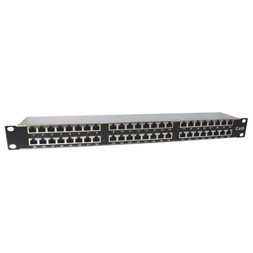 L-Com DCP110C6-48S 48 Port Shielded Cat6 Patch Panel